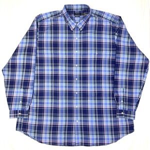 Polo Ralph Lauren Men's 4XLT Performance Plaid Oxford Navy Pink NWT